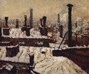 Gustave Caillebotte Toits sous la neige, Paris Sweden oil painting artist